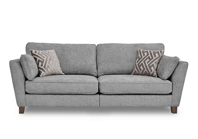 Tabitha 4 Seater Split Frame Sofa - Silver