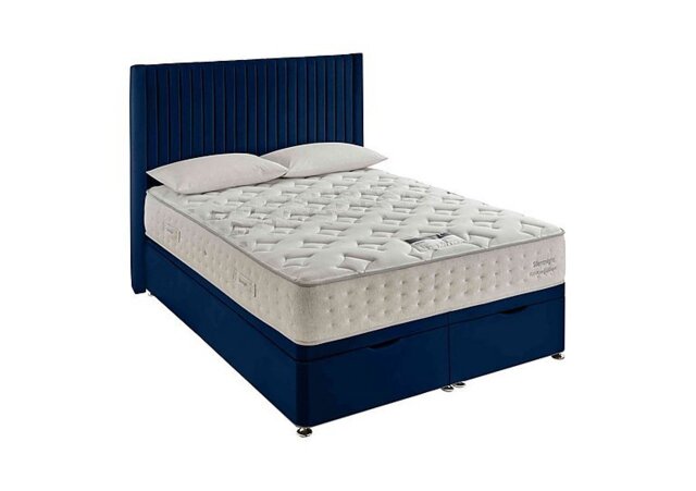 Silentnight - Revitalise Restore 1600 Ottoman Divan Set - King Size - Smooth Velvet Maritime