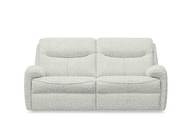 G Plan - Amesbury Fabric 3 Seater Power Recliner Sofa with Power Headrest, Power Lumbar and Heated Seats - Waffle Taupe