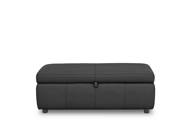 World of Leather - Tyrell 120cm NC Leather Blanket Box - Black - Bedroom Furniture - In Time for Christmas