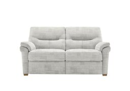 G Plan - Seattle 2 Seater Fabric Sofa with Wooden Feet - Lydia Blush