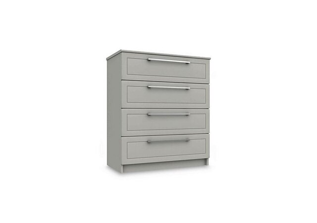 London Bedrooms - Bexley 4 Drawer Chest - Light Grey