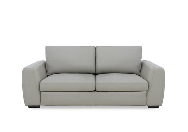 Dinky Leather 3 Seater Sofa - Lead Grey