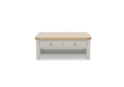 Lewis Storage Coffee Table with Shelf and 2 Drawers