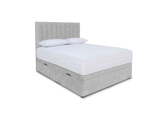 Sleep Story - Memory Pocket Manual Side Ottoman Divan Set - Small Double - Lace Dolphin