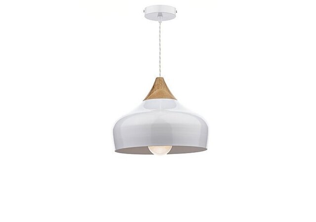 Gaucho 1 Bulb Pendant Ceiling Light - White