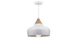 Gaucho 1 Bulb Pendant Ceiling Light - White