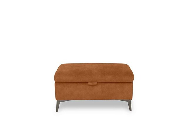 Ezra Fabric Storage Footstool - Dexter Pumpkin