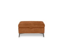 Ezra Fabric Storage Footstool - Dexter Pumpkin
