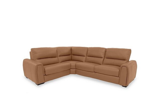 World of Leather - Flex NC Leather Small Left Hand Facing Corner Sofa Bed with Storage Arm - Pecan Brown - Sofas and Armchairs - In Time for Christmas