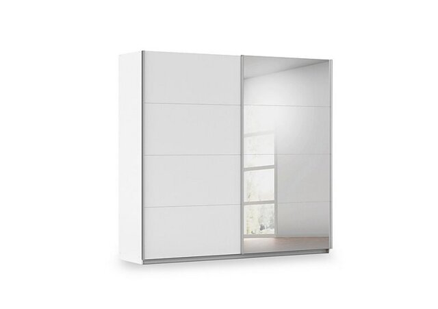Rauch - Impulse 226cm 2 Door Décor Slider Wardrobe with Mirror Door - Alpine White