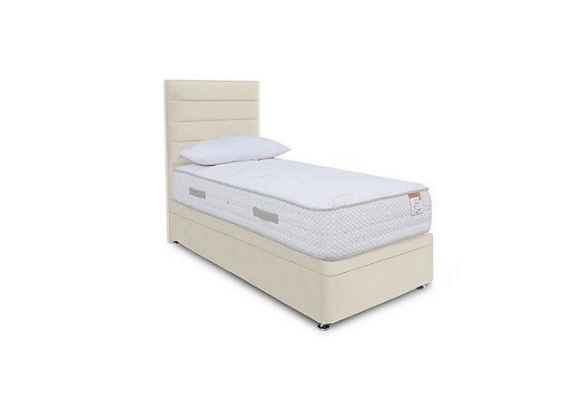 Sleep Story 2000 Electric End Ottoman Divan Set - Small Single - Plush Ecru