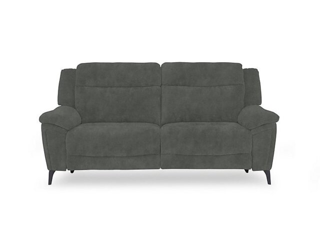 Panache Fabric 3 Seater Power Recliner Sofa with Power Headrests - Dexter Moss