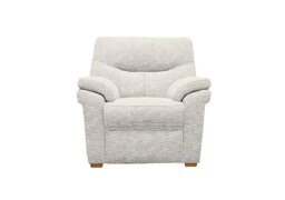 G Plan - Seattle Fabric Armchair with Wooden Feet - Rush Cream