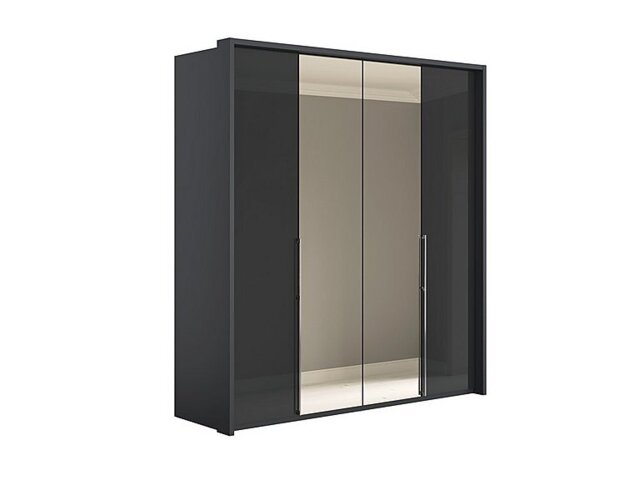 Wiemann - Pacifica 2 206cm 4 Door Bifold Wardrobe with 2 Mirror Doors - Graphite
