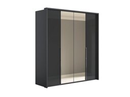 Wiemann - Pacifica 2 206cm 4 Door Bifold Wardrobe with 2 Mirror Doors - Graphite
