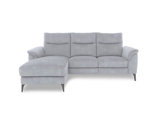 Morgan Fabric 3 Seater Power Recliner Sofa with Left Hand Facing Chaise End - Dexter Smoke - Sofas and Armchairs - In Time for Christmas
