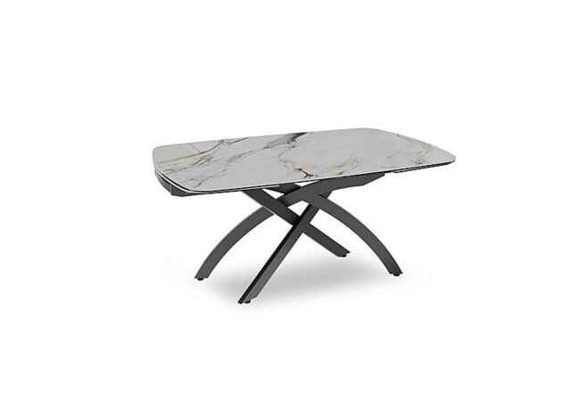 Rafa Draw Leaf Extending Dining Table - 160-cm - Fiorentino Marble - In Time for Christmas
