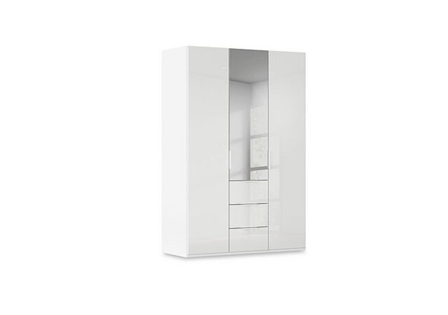 Rauch - Haven 151cm 3 Door Combi Wardrobe with 2 Glass Doors and 1 Mirror Door - Alpine White