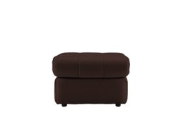 G Plan - Chloe Leather Footstool - Capri Oak
