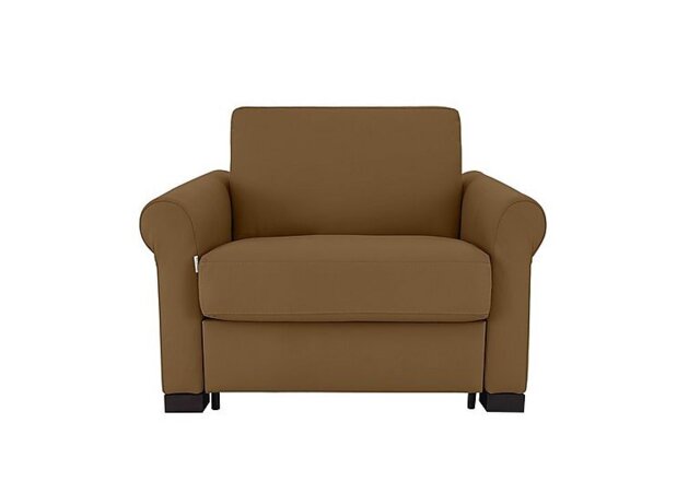 Nicoletti - Alcova Leather Chair Sofa Bed with Scroll Arms - Botero Cuoio - Sofas and Armchairs - In Time for Christmas