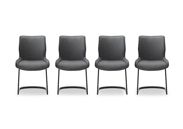 Cupra Set of 4 Dining Chairs - Charcoal