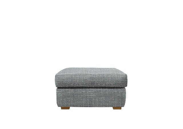 G Plan - Seattle Fabric Storage Footstool with Wooden Feet - Dapple Kingfisher
