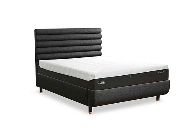 TEMPUR - Arc Disc Bed Frame with Vectra Headboard - Super King - Black & Gold