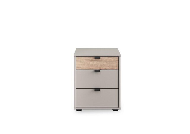 Wiemann - Tullio 3 Drawer Bedside Cabinet - Pebble Grey