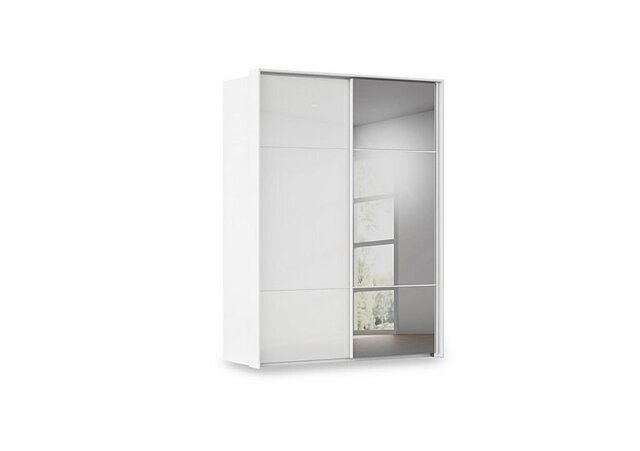 Rauch - Haven 170cm 2 Door Slider Wardrobe with 1 Glass and 1 Mirror Door