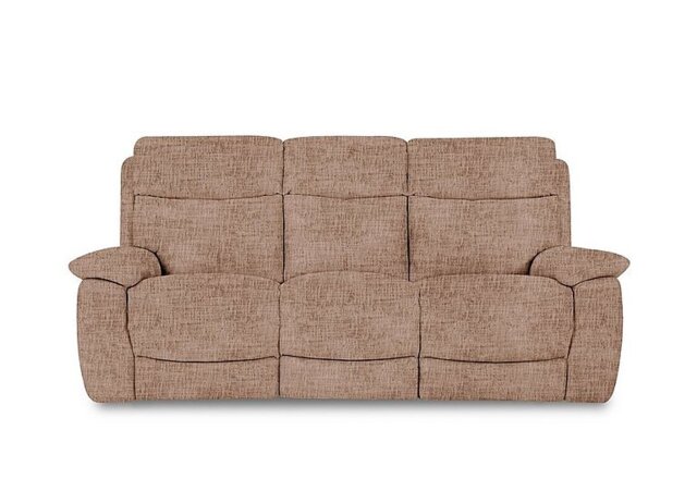Echo 3 Seater Fabric Power Recliner Sofa - Light Brown - Sofas and Armchairs