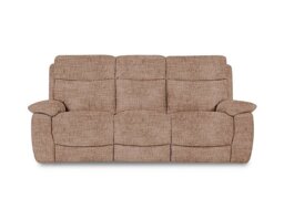 Echo 3 Seater Fabric Power Recliner Sofa - Light Brown - Sofas and Armchairs