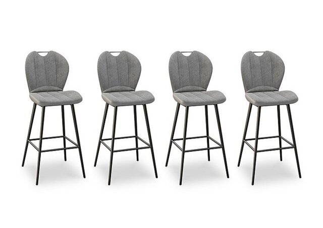 Raul Set of 4 Bar Stools - Stone