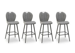 Raul Set of 4 Bar Stools - Stone