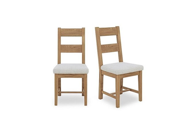 Furnitureland - Augusta Pair of Wooden Ladderback Dining Chairs