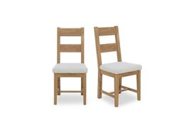 Furnitureland - Augusta Pair of Wooden Ladderback Dining Chairs