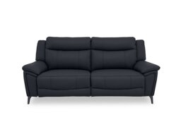 Panache Leather 3 Seater Power Recliner Sofa - Navy