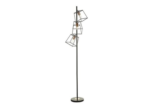 Tower 3 Light Floor Lamp - Black
