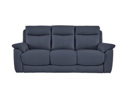 World of Leather - Echo 3 Seater Leather Sofa - BV Ocean Blue - Sofas and Armchairs