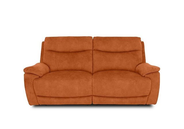 Sloane Fabric 3 Seater Power Recliner Sofa with Power Headrests - Dexter Pumpkin - Sofas and Armchairs - In Time for Christmas
