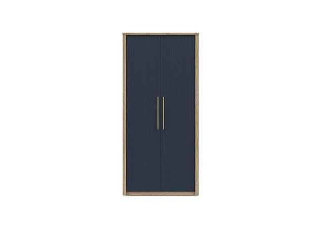 London Bedrooms - Chelsea 2 Door Wardrobe with Gold Handles - Royal Blue