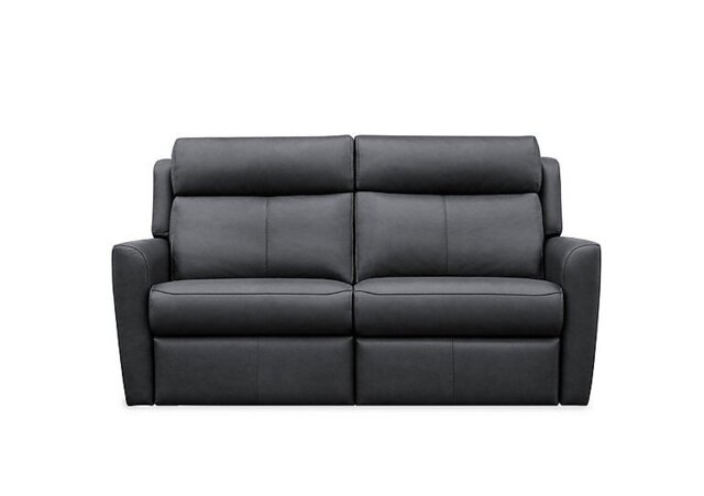 G Plan - Wren 2 Cushion 3 Seater Leather Sofa - No Recliner - Cambridge Petrol Blue