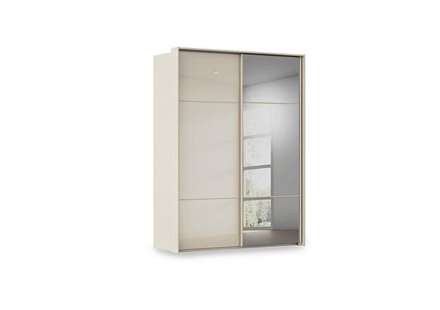 Rauch - Haven 170cm 2 Door Slider Wardrobe with 1 Glass and 1 Mirror Door