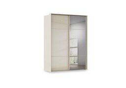 Rauch - Haven 170cm 2 Door Slider Wardrobe with 1 Glass and 1 Mirror Door