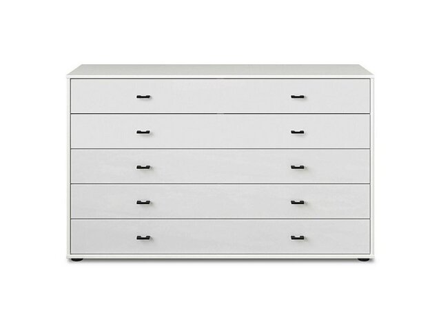 Wiemann - Dallas 141cm 5 Drawer Glass Chest