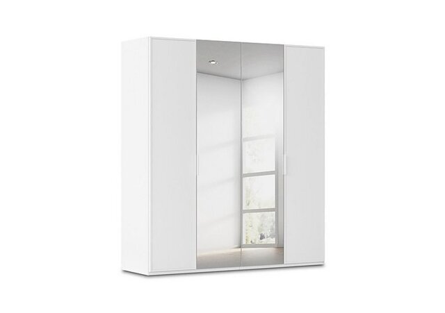 Rauch - Cadre 201cm 4 Door Hinged Wardrobe with 2 Mirror Doors - Alpine White