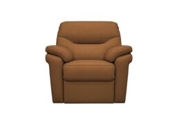 G Plan - Seattle Leather Manual Recliner Armchair - Cambridge Tan