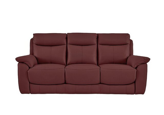 World of Leather - Echo 3 Seater Leather Sofa - BV Deep Red - Sofas and Armchairs