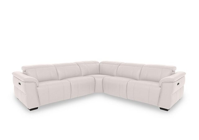 Inca NC Leather Large Power Recliner Corner Sofa with Power Headrests - Cotton
