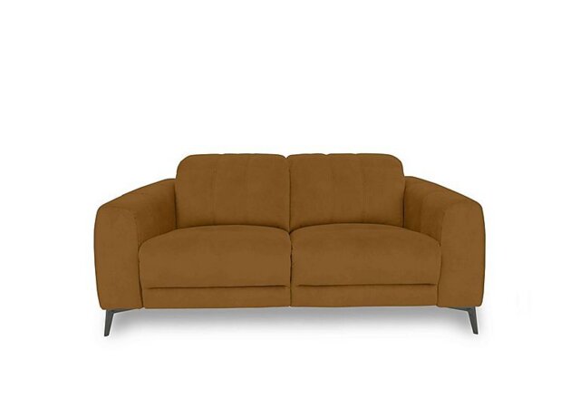Ezra 2 Seater Fabric Power Recliner Sofa - Opulence Saffron